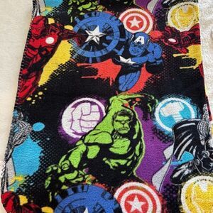 Marvel Avengers super hero thin fleece child's blanket